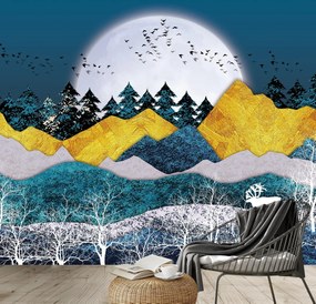 Fototapeta - Samotny jeleń (196x136 cm)