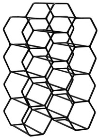 Czarny metalowy regał na wino na 12 butelek Salbris – Light &amp; Living