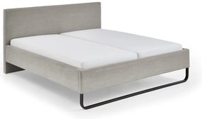 Szarobrązowe tapicerowane łóżko dwuosobowe 180x200 cm Swing – Meise Möbel