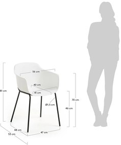 Białe krzesło do jadalni Kave Home Khasumi