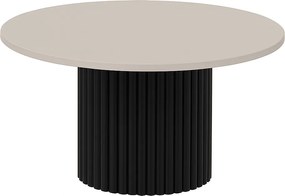 Okrągły stolik kawowy Pico o średnicy 58 cm, podstawa czarna