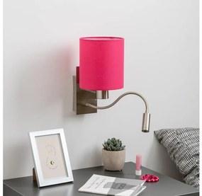 Brilagi - LED Kinkiet NUBILA 1xE27/25W/230V + LED/3W chrom/różowy