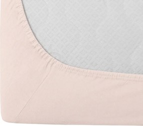 PrzytulneMieszkanie.pl Jersey prześcieradło jasnoróżowe 90 x 200 cm
