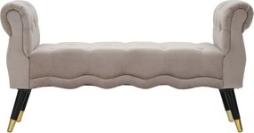 Szarobrązowa aksamitna ławka Paris – Mauro Ferretti