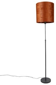 Lampa stojąca z czarnym kloszem w kolorze czerwonym 40 cm regulowana - Parte Nowoczesny Oswietlenie wewnetrzne