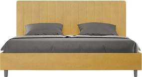 Łóżko bez stelaża tapicerowane 180x190 microfibra okra Agueda