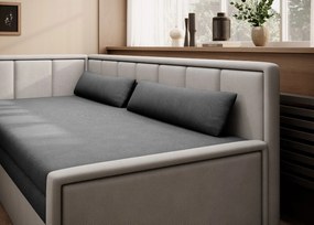 Sofa rozkładana z funkcją spania FULGEO jasna szara/szara lewa ELTAP
