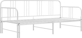 Białe Metalowe Łózko Rozkładane 90X200 Cm L6-G84