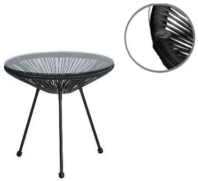 Zestaw mebli ogrodowych Acapulco 2 krzesła + stolik CZARNE