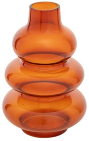 Szklany wazon bursztynowy CLOTHILDE, wys. 22 cm