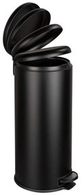 Czarny kosz na śmieci Wenko Leman Easy Close, 30 l