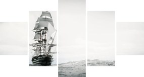 Obraz - Statek płynący po oceanie (125x70 cm)
