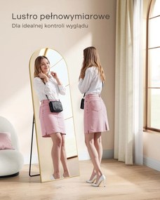 Zaokrąglone lustro UMBRA, 160x50 cm, złoty SongmicsHome