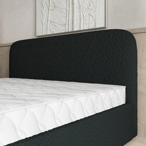 Masseno Łóżko Tapicerowane RENIVE z pojemnikiem na pościel 200x200 cm - Czarny, QUELLE 100