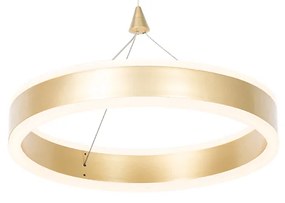Lampa wisząca mosiężna 30 cm z LED 3-stopniowy ściemniacz - LyaniDesignerski Oswietlenie wewnetrzne