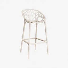 Zestaw 2 Wysokich Stołków Ogrodowych Z Polipropylenu Ores ↑75 Cm & Kremowa Tapioca - Sklum