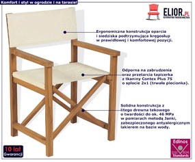 Składane tekowe krzesło reżyserskie Limo