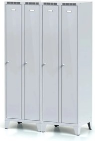 Metalowa szafka ubraniowa S7 na nogach, 2-drzwiowa, 1904 x 600 x 500 mm, demontaż, zamek obrotowy, grafitowe drzwi