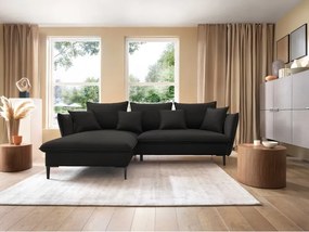 Narożnik GLOSS Lewostronny z funkcją spania, zestaw z poduszkami wolnostojący tkanina RIVIERA 16 Cappucino WERSAL