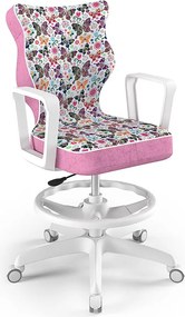 Krzesło do biurka Norm White rozmiar 5 (146-176,5 cm) z podnóżkiem i wzorami