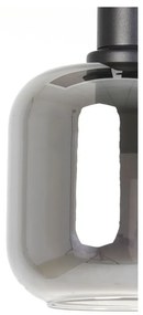 Szara lampa sufitowa z szklanym kloszem ø 21 cm Lekar – Light &amp; Living