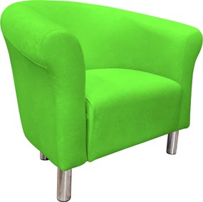 Fotel Milo tkanina Mikrofaza : Kolor nogi - Chrom, Kolor tkaniny - 12 MIKROFAZA, Wysokość nogi - 15 cm