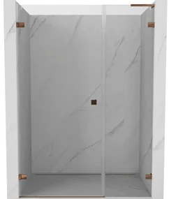 Mexen Lunar-B L drzwi prysznicowe uchylne lewe 110 cm, transparent, różowe złoto - 832SL-110-050-60-00-L