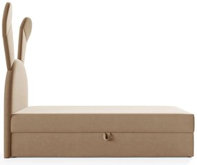 Brązowe łóżko dziecięce z uszami 100x200 cm R5-N79