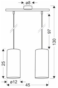 Naturalna lampa wisząca ø 12 cm Aragona – Candellux Lighting