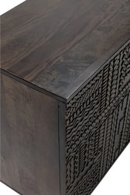 Ciemnobrązowa komoda z litego drewna mango 160x75x40 cm Kalai – MOME