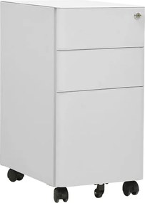 Jasnoszary kontenerek pod biurko na klucz 3x R0-B28