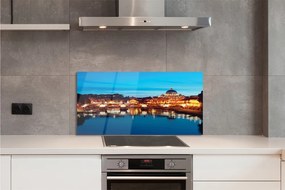 Panel Szklany Rzymskie Mosty o Zachodzie Słońca