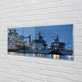 Szkło do Kuchni na Ścianę Statki na Morzu pod Niebem