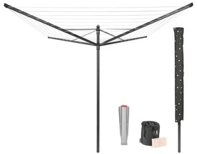 Antracytowa ogrodowa suszarka na pranie 50 m Lift-O-Matic – Brabantia