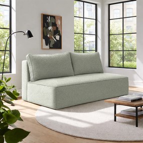 Sofa z Funkcją Spania MAVIA Szara Boucle Nowoczesna