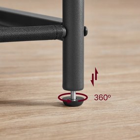 Metalowa ściana przedpokoju LOFT 180 cm, czarna/dąb sonoma