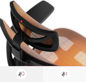 Fotel ergonomiczny Diablo V-Basic, czarno-pomarańczowy