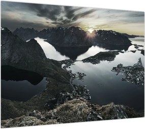 Obraz - Norweskie góry (70x50 cm)