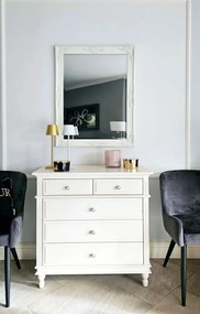 Lustro w białej ramie 96x74cm