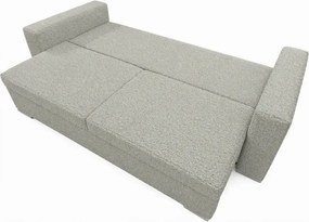 Sofa z Funkcją Spania DRAVOS Szara Boucle Nowoczesna