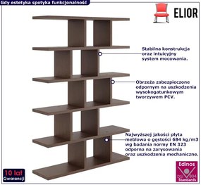 Skandynawski regał wiszący lub stojący wenge G4-G97