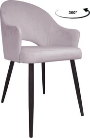 Krzesło Velvet tkanina Welur noga metalowa krzesło tapicerowane premium : Kolor nogi - Czarna stożek, Kolor tkaniny - VELVET - MG55, Typ siedziska - Siedzisko obrotowe 360°