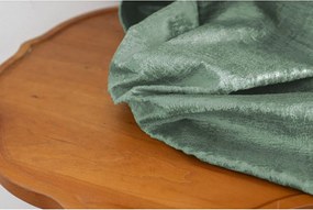 Zaciemniająca zasłona LOOM VELVET 140x250 cm, zielona Zawieszanie: Metalowe pierścienie