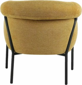 Designowy fotel CLOVER BREGO, musztardowy