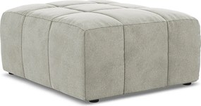 Pufa - z tkaniny welwetowej - jasny szary - ALOHA