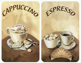 Szklane płyty ochronne COFFEE na kuchenkę – 2 sztuki, WENKO