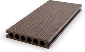 Deski tarasowe WPC, profil komorowy, 140 × 25 × 2850 mm, 4 szt., kawowa