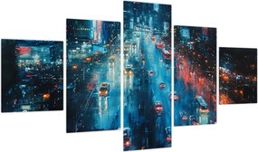 Obraz - Duże miasto, obraz olejny (125x70 cm)