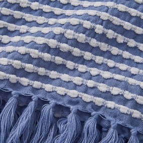 Niebieski koc 125x150 cm Stab Stitch – Catherine Lansfield