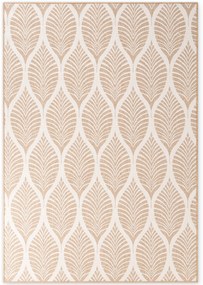 Dywan zewnętrzny dwustronny Duet Liście beżowo-kremowy 160 cm x 230 cm